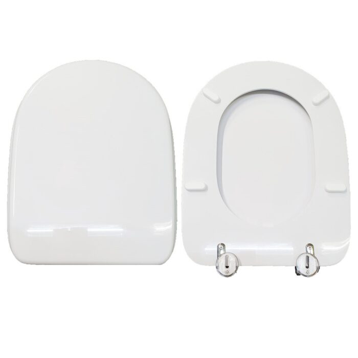 Copriwater Gemma Astra legno rivestito in resina poliestere bianco Soft Close - immagine 1