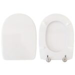 Copriwater Mistral Eos legno rivestito in resina poliestere bianco