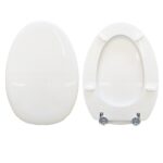 Copriwater Join Lungo Pozzi Ginori legno rivestito in resina poliestere bianco