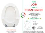 Copriwater Join Lungo Pozzi Ginori legno rivestito in resina poliestere bianco - immagine 2
