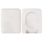 Copriwater Edge Quadra Eos legno rivestito in resina poliestere bianco