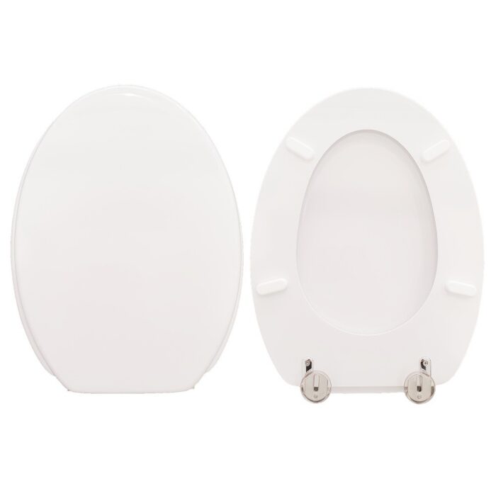 Copriwater Iril Scala legno rivestito in resina poliestere bianco - immagine 1