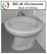 Copriwater Iril Scala legno rivestito in resina poliestere bianco - immagine 3