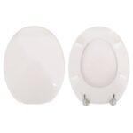 Copriwater Lei Globo legno rivestito in resina poliestere bianco