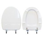 Copriwater Novella Dolomite legno rivestito in resina poliestere bianco