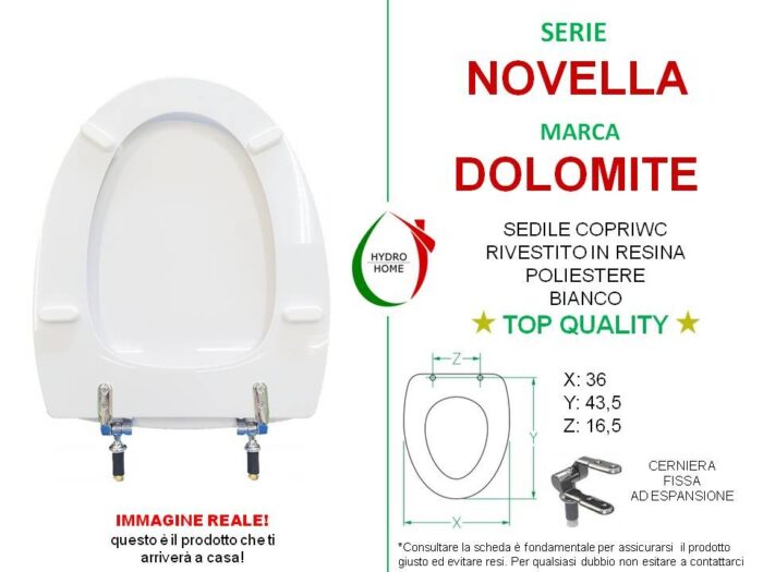 Copriwater Novella Dolomite legno rivestito in resina poliestere bianco - immagine 2