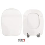 Copriwater Tesi Ideal Standard legno verniciato bianco Carrara & Matta