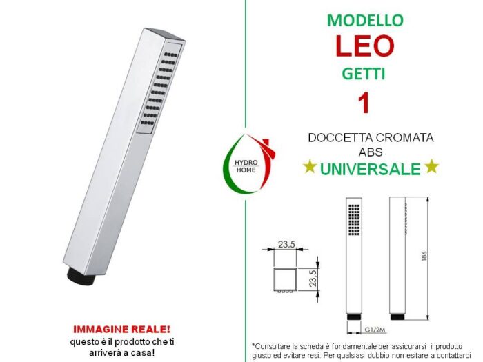 Doccetta Leo in ABS cromato monogetto - immagine 2