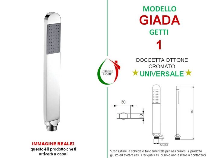 Doccetta Giada in ottone cromato monogetto - immagine 2