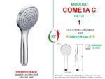 Doccetta Cometa C in ABS cromato monogetto - immagine 2