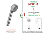 Doccetta Nek1-T in ABS cromato monogetto - immagine 2
