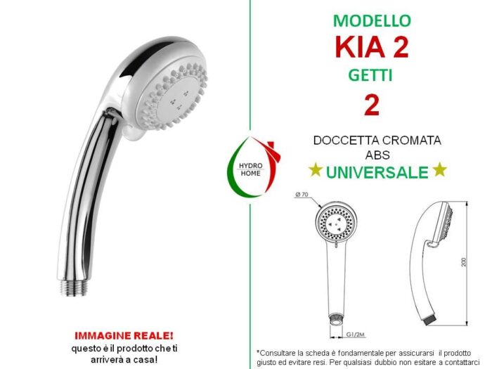 Doccetta Kia 2 in ABS cromato 2 getti - immagine 2