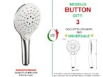 Doccetta Button in ABS cromato 3 getti - immagine 2