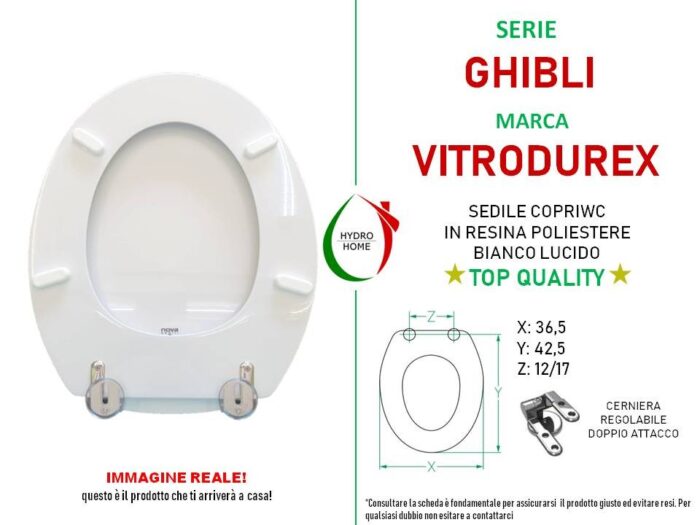 Copriwater Ghibli Vitrodurex legno rivestito in resina poliestere bianco - immagine 2