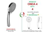 Doccetta Onda 4 in ABS cromato 4 getti - immagine 2