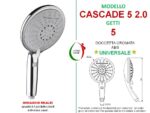 Doccetta Cascade 5 2.0 in ABS cromato 5 getti con cascata - immagine 2