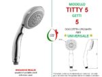 Doccetta Titty 5 in ABS cromato 5 getti - immagine 2