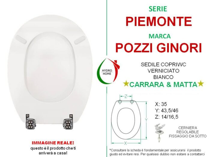 Copriwater Piemonte Pozzi Ginori legno verniciato bianco Carrara & Matta. - immagine 2
