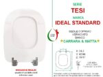 Copriwater Tesi Ideal Standard legno verniciato bianco Carrara & Matta - immagine 2