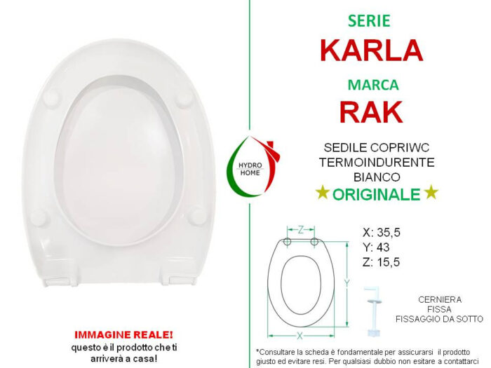 Copriwater Karla Rak termoindurente bianco Originale - immagine 2