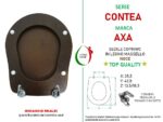 Copriwater Contea Axa compatibile legno massello noce - immagine 2
