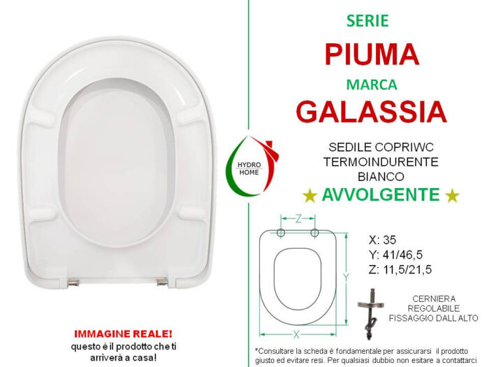 Copriwater Piuma Galassia termoindurente avvolgente bianco - immagine 2