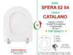 Copriwater Sfera 52 54 Catalano legno rivestito in resina poliestere bianco - immagine 2