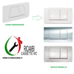 Piastra di azionamento Bianca Cromo Twiline30 doppio tasto Geberit - immagine 4