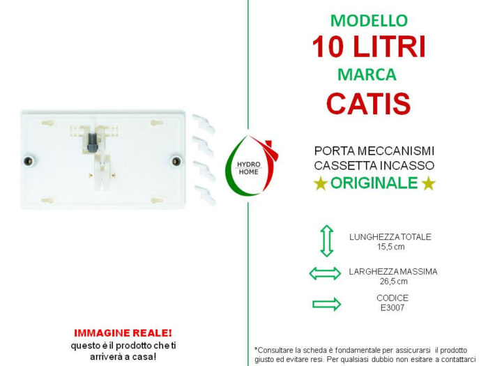 Kit porta meccanismi 10 Litri per cassetta incasso Catis - immagine 2
