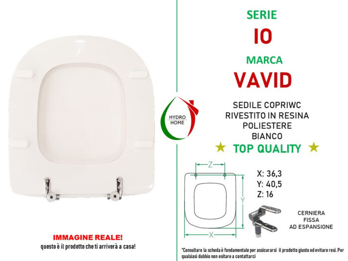 Copriwater Io Vavid legno rivestito in resina poliestere bianco - immagine 2