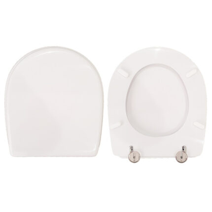 Copriwater Assoluto Falerii legno rivestito in resina poliestere bianco