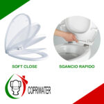 Copriwater Universale 3,1 Kg termoindurente Soft Close Sgancio Rapido - immagine 4