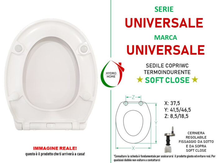 Copriwater Universale 3,1 Kg termoindurente Soft Close Sgancio Rapido - immagine 2