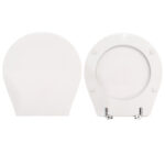 Copriwater K09 Kerasan legno rivestito in resina poliestere bianco