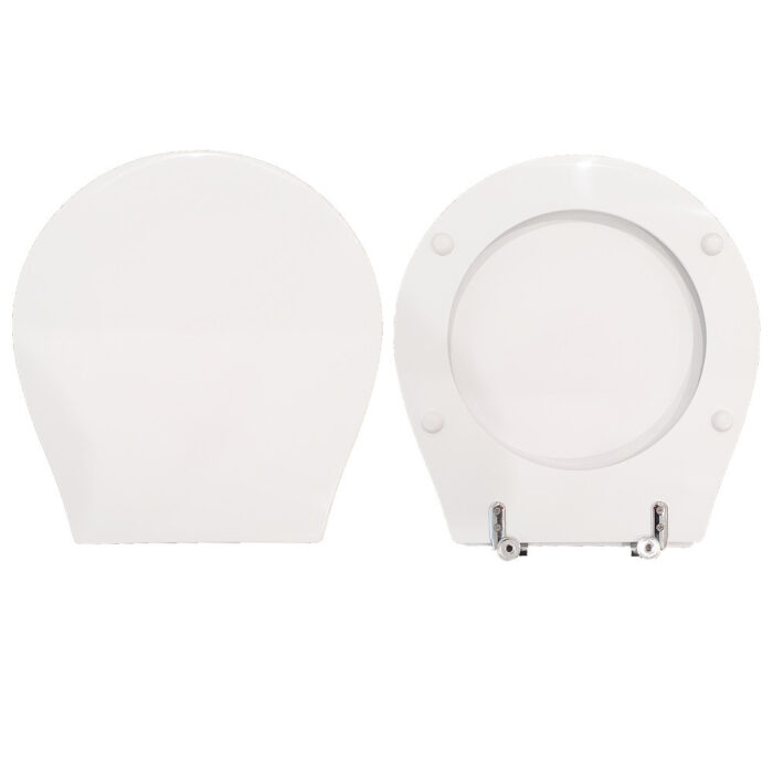 Copriwater K09 Kerasan legno rivestito in resina poliestere bianco - immagine 1