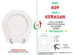 Copriwater K09 Kerasan legno rivestito in resina poliestere bianco - immagine 2