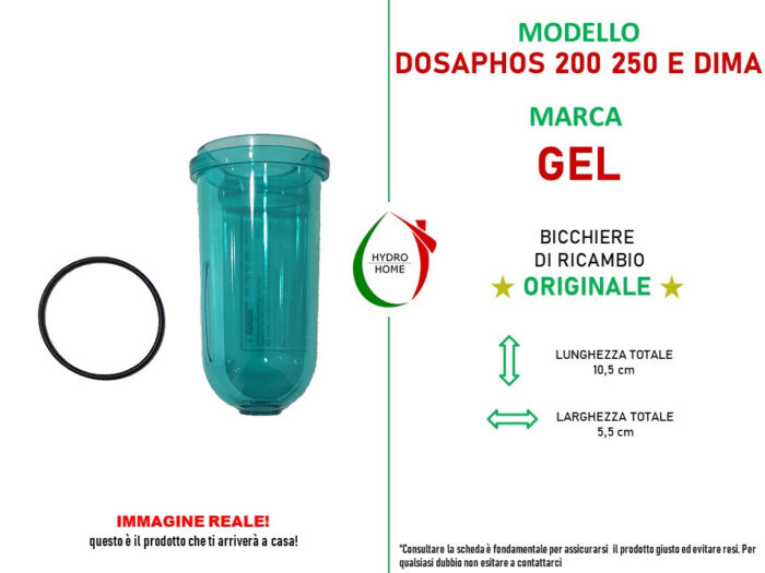 Bicchiere di ricambio per dosatore polifosfati Dosaphos Gel - immagine 2
