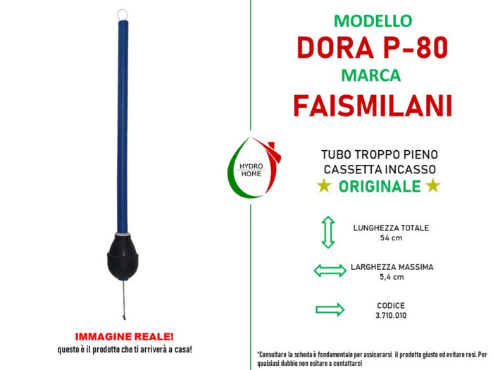 Tubo troppo pieno Dora e P-80 cassetta incasso Faismilani - immagine 2