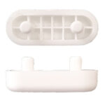 Kit paracolpi rettangolari in plastica H 1cm  per copriwater