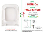 Copriwater Metrica Pozzi Ginori Geberit termoindurente bianco Soft Close Originale - immagine 2