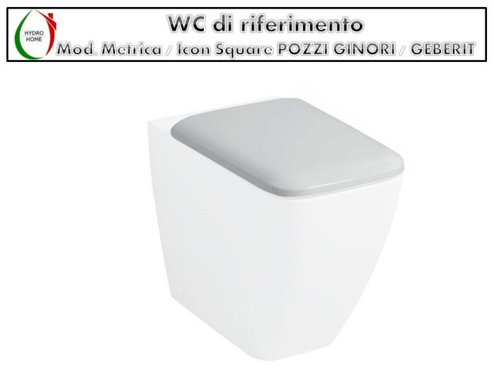 Copriwater Metrica Pozzi Ginori Geberit termoindurente bianco Soft Close Originale - immagine 4