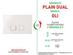 Placca doppio tasto Plain Bianca cassetta incasso Oli - immagine 3