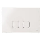 Placca doppio tasto Plain Bianca cassetta incasso Oli