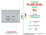 Placca doppio tasto Plain Cromo lucido cassetta incasso Oli - immagine 3