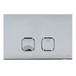 Placca doppio tasto Plain Cromo lucido cassetta incasso Oli