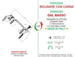 Cerniere inclinate con tubolare fissaggio dal basso cromo lucido - immagine 2