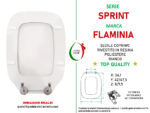 Copriwater Sprint Flaminia legno rivestito in resina poliestere bianco - immagine 2