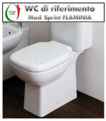 Copriwater Sprint Flaminia legno rivestito in resina poliestere bianco - immagine 4