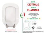 Copriwater Ciottolo Flaminia legno rivestito in resina poliestere bianco - immagine 2