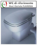 Copriwater Ciottolo Flaminia legno rivestito in resina poliestere bianco - immagine 4